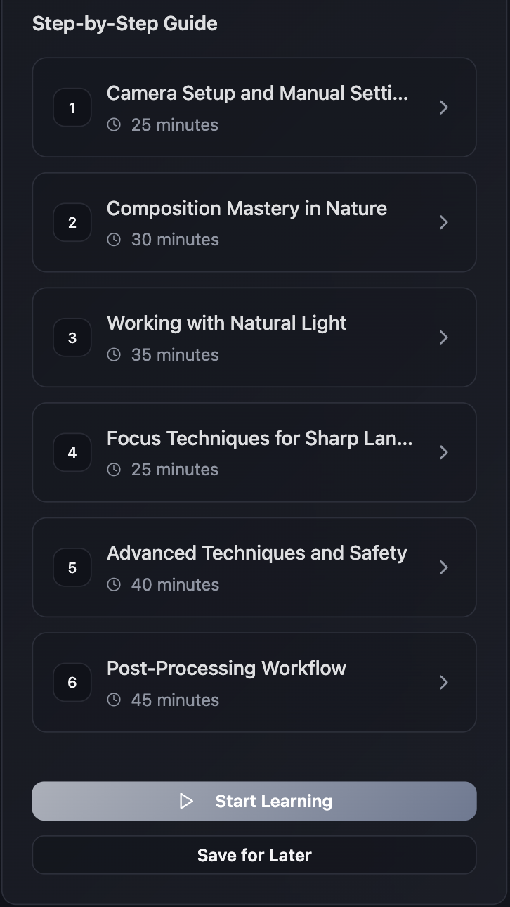 Puxa Step by Step UI